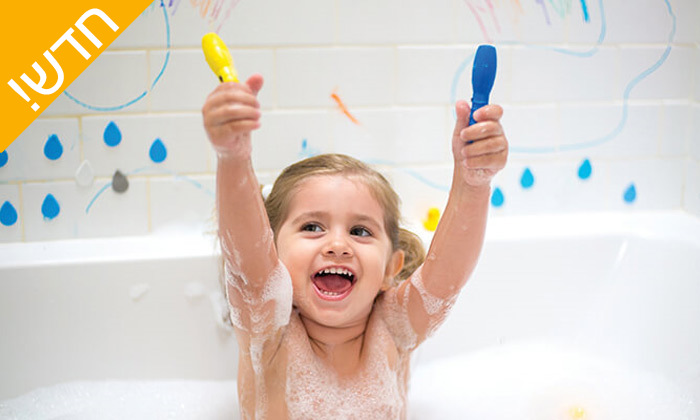 4 משחקי אמבטיה לילדים Edushape: צבעים לאמבטיה ומשחקי חיות
