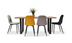 כיסא אוכל מרופד במבחר צבעים