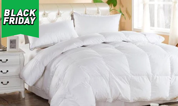 2 שמיכת פוך יוקרתית במילוי 100% נוצות אווז