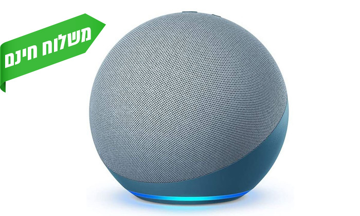 5 ​רמקול חכם (2020) Echo Dot 4nd Generation כולל עוזרת קולית Alexa Amazon - משלוח חינם