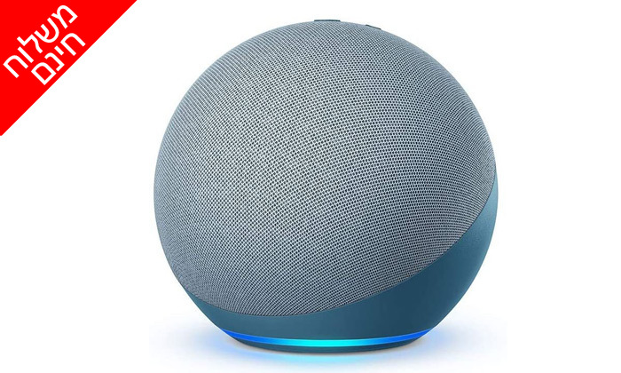 5 ​רמקול חכם (2020) Echo Dot 4nd Generation כולל עוזרת קולית Alexa Amazon - משלוח חינם