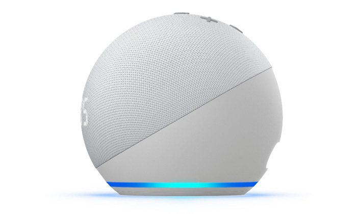 4 רמקול חכם (2020) Echo Dot 4nd Generation כולל שעון מואר ועוזרת קולית Alexa Amazon - משלוח חינם