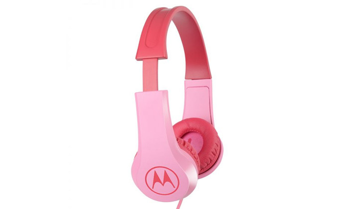3 אוזניות חוטיות לילדים עם מפצל שמע MOTOROLA  - משלוח חינם