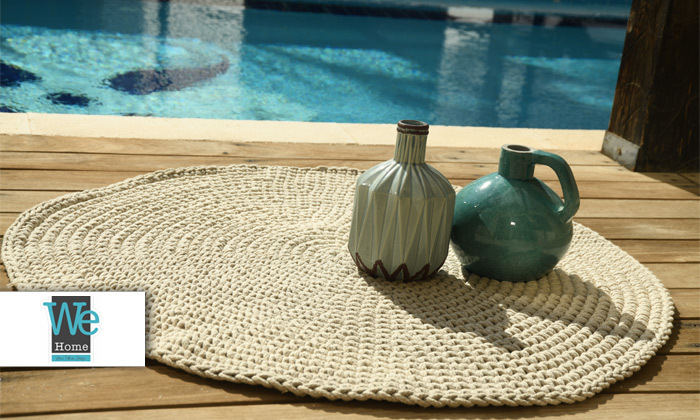 2 שטיח מקרמה עבודת יד 100% כותנה דגם ניתאי