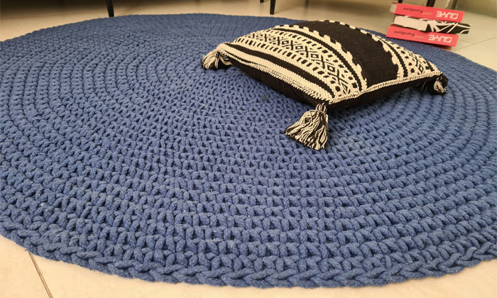 3 שטיח מקרמה עבודת יד 100% כותנה דגם ניתאי