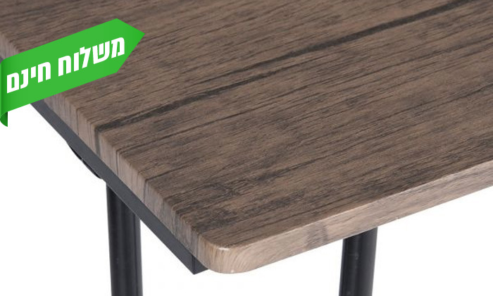 6 שולחן כתיבה מעץ עם רגלי מתכת - צבע לבחירה