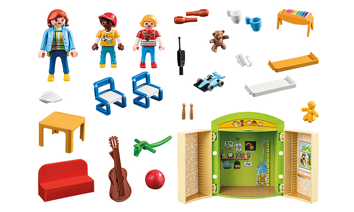 3 פליימוביל playmobil: קופסת משחק 'גן ילדים' - 50 חלקים