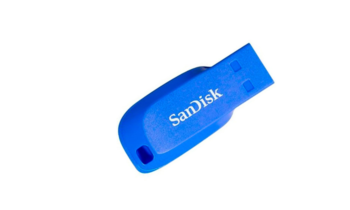 3 ​דיסק און קי 64GB סנדיסק SanDisk בצבע כחול