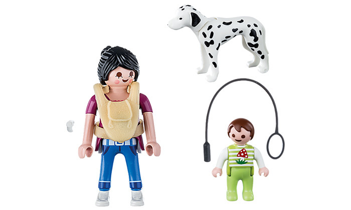 3 פליימוביל Playmobil: אימא, תינוק וכלב