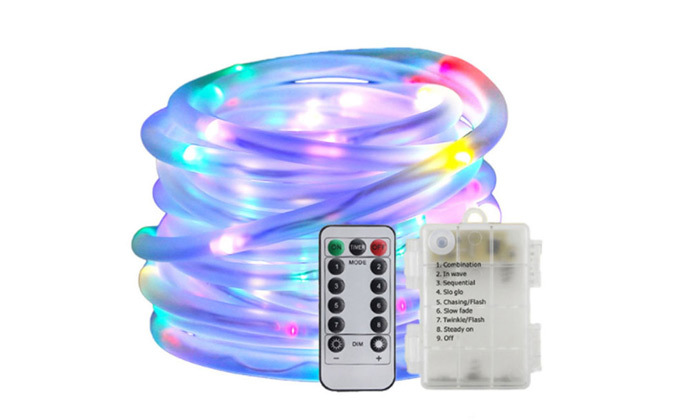 4 מחרוזת אורות LED מוגנת מים עם שלט רחוק 