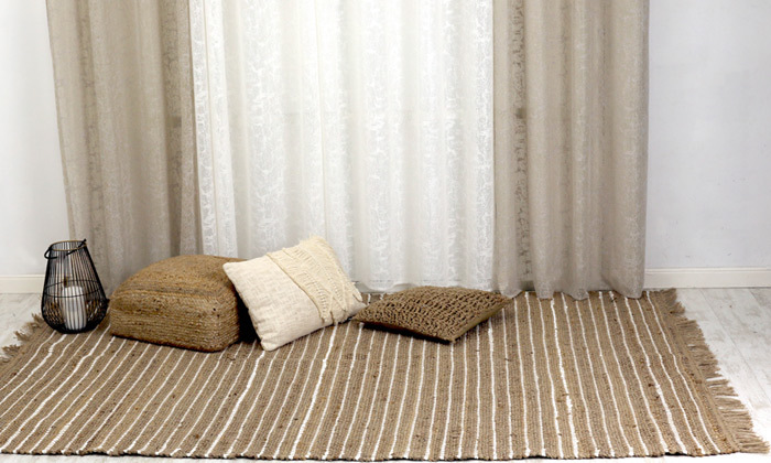 9 שטיח חבל דגם שביט - מגוון גדלים לבחירה 