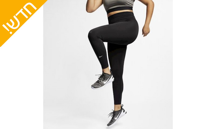3 מכנסי טייץ נייקי לנשים Nike Plus Size בצבע שחור