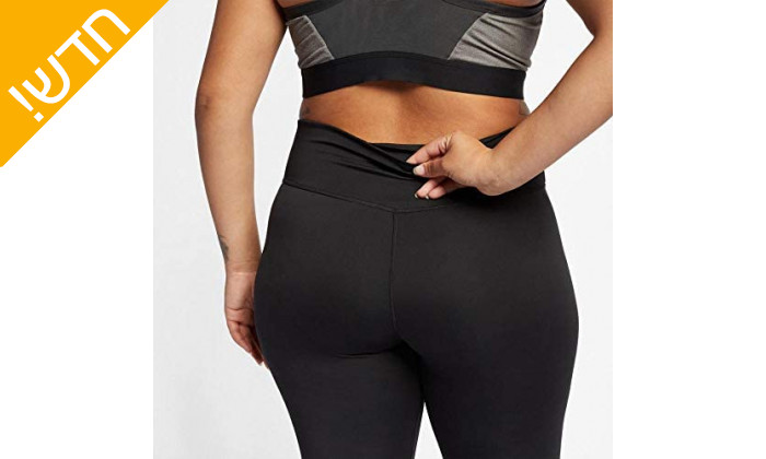 5 מכנסי טייץ נייקי לנשים Nike Plus Size בצבע שחור