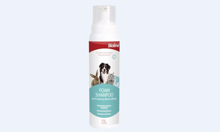 3 אניפט: 2 בקבוקי שמפו קצף ללא שטיפה לכלבים, חתולים וארנבים Bioline