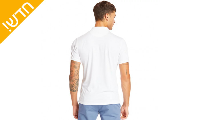 4 חולצת פולו לגברים 100% כותנה אורגנית, טימברלנד Timberland