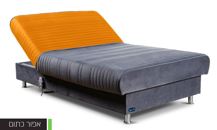 4 מיטת נוער מתכווננת חשמלית עם קפיצים מבודדים ברוחב וחצי דגם PLAY 