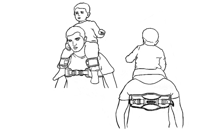 6 מנשא תינוקות לכתפיים Saddle Baby דגם טלי