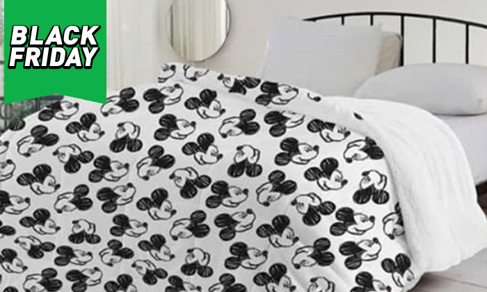 2 שמיכה דו צדדית עם הדפס מיקי מאוס