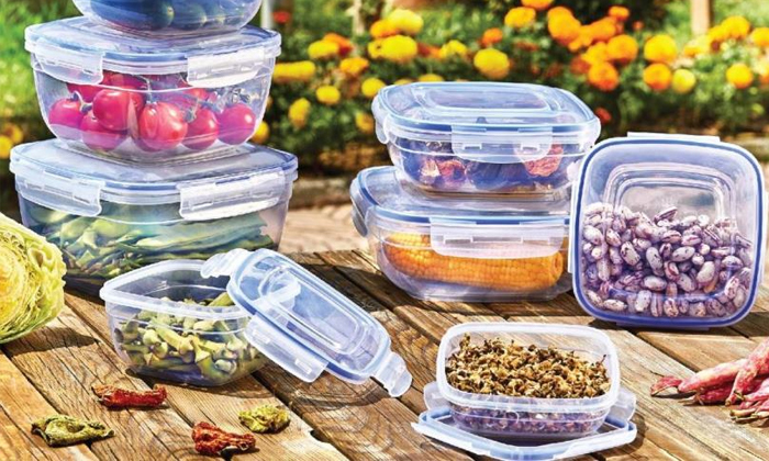 3 סט 8/12 קופסאות אחסון מזון Lock & Fresh