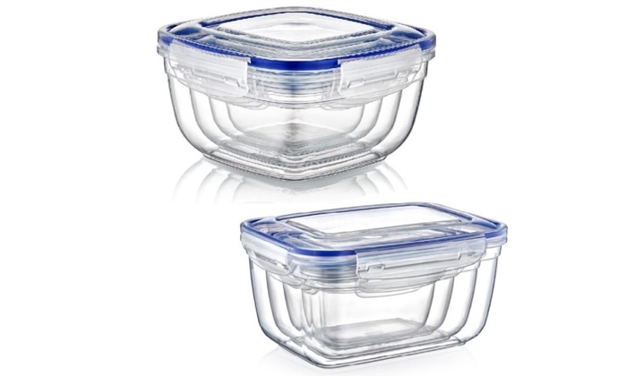 5 סט 8/12 קופסאות אחסון מזון Lock & Fresh