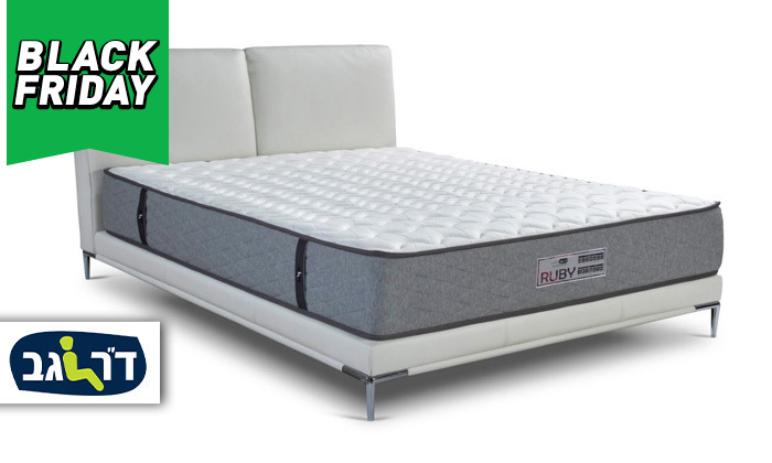 2 ד"ר גב: מזרן קפיצים מבודדים אורתופדי RUBY במבחר גדלים