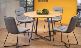 פינת אוכל עגולה עם 4 כיסאות