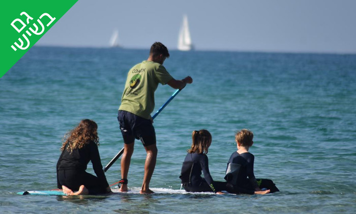 6 שיעורי גלישת גלים או סאפ במועדון הגלישה We Surf, חוף הצוק תל אביב