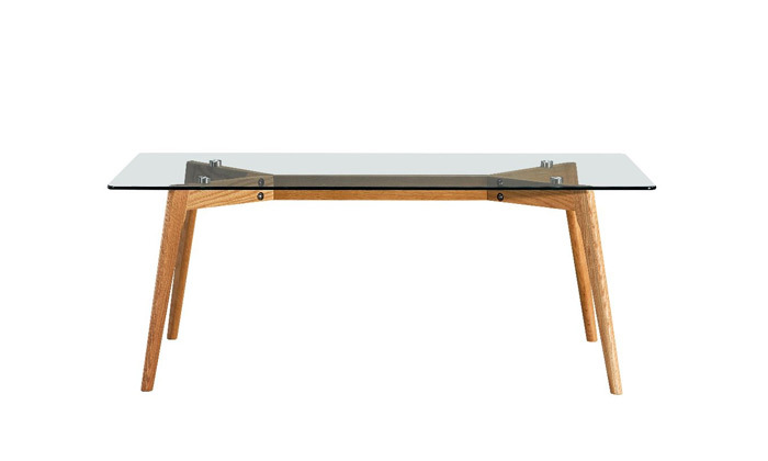 4 שולחן סלון מלבני URBAN דגם GLASS