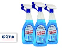 מארז נוזל לניקוי חלונות EXTRA
