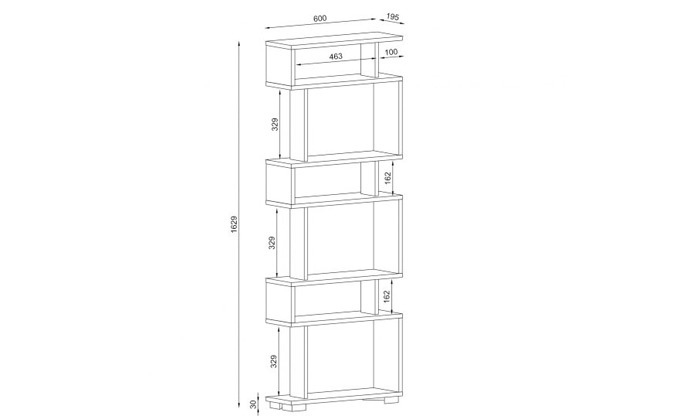 4 סט שולחן כתיבה וספרייה בצבע לבן דגם מירית