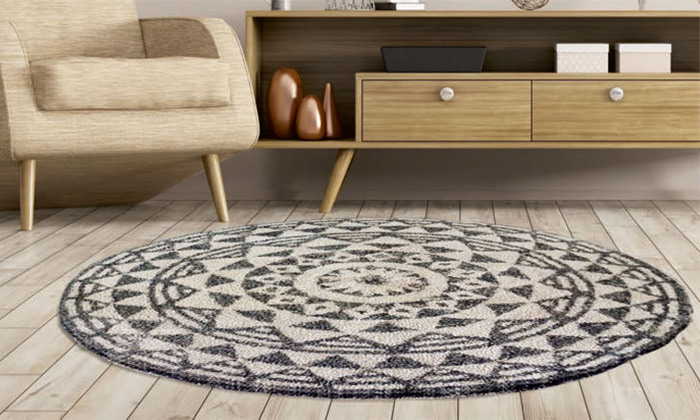 3 שטיח עגול 100% כותנה WE HOME דגם קורסיקה