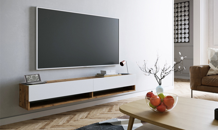 5 מזנון טלוויזיה צף 1.8 מטר ראמוס עיצובים, דגם רודוס