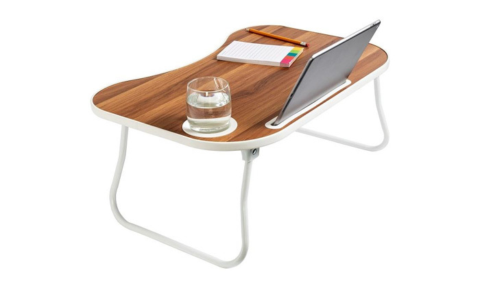 4 שולחן לפטופ עם רגליים מתקפלות honey can do דגם TBL-08956