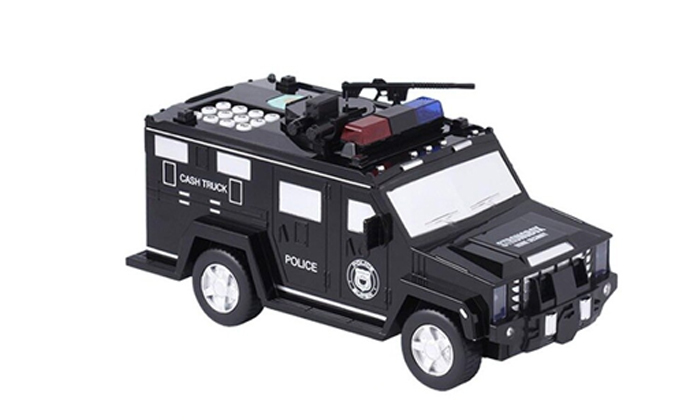 3 רכב משטרה צעצוע עם כספת 