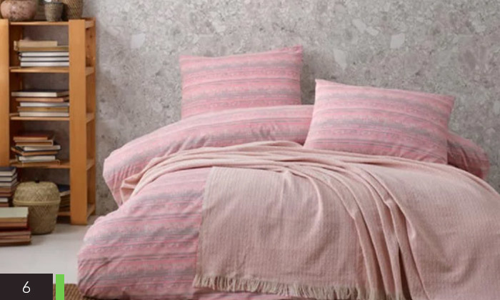 8 כיסוי מיטה זוגי 100% כותנה דגם לורן