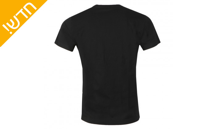 3 חולצה לגבר 100% כותנה דיזל DIESEL בצבע שחור עם הדפס