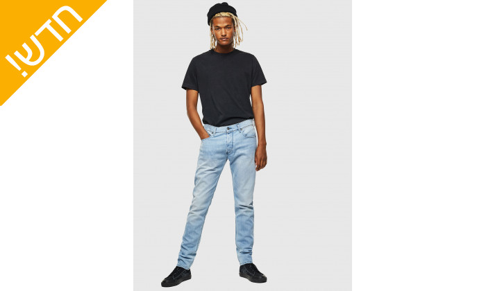 5 מכנסי ג'ינס לגבר דיזל DIESEL דגם D-LUSTER בצבע תכלת באורך 32