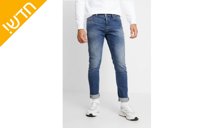 3 מכנסי ג'ינס לגברים דיזל DIESEL דגם D-LUSTER בצבע כחול ובאורך 34