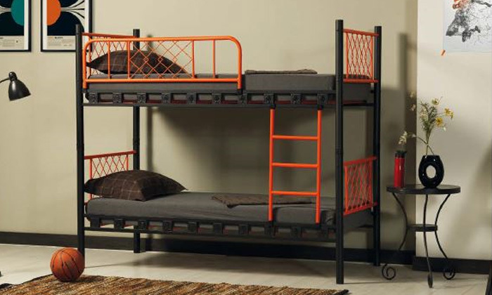 2 מיטת קומתיים ממתכת Twins Design דגם מפינס