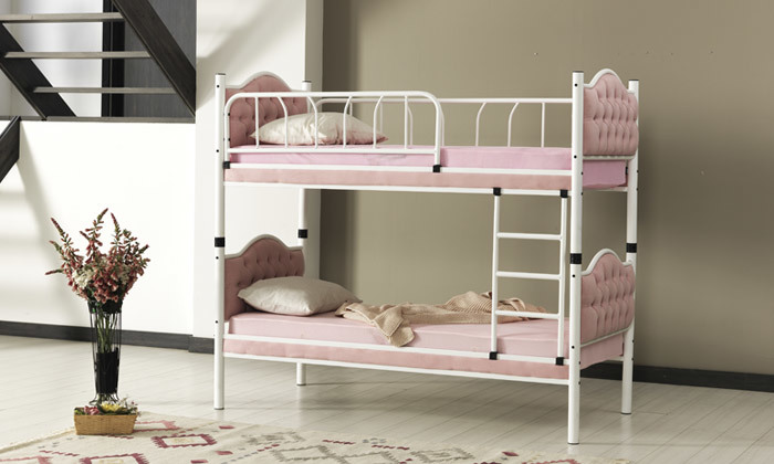 3 מיטת קומתיים ממתכת Twins Design דגם מליסה