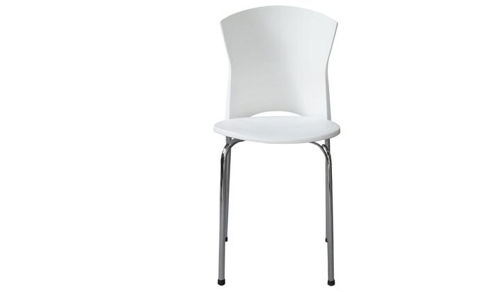 3 כיסא דגם לגונה בצבע לבן