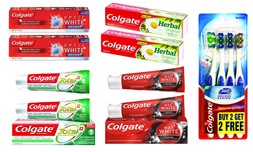 8 משחות ו-4 מברשות Colgate