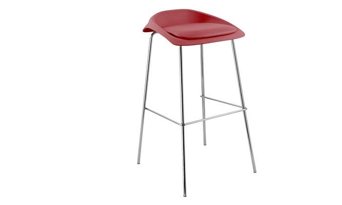 3 כיסא בר דגם דויד בצבע אדום
