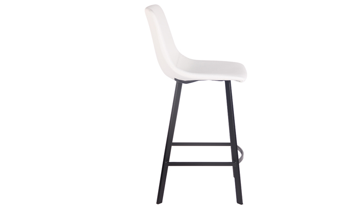 4 כיסא בר דגם קמרון בצבע לבן