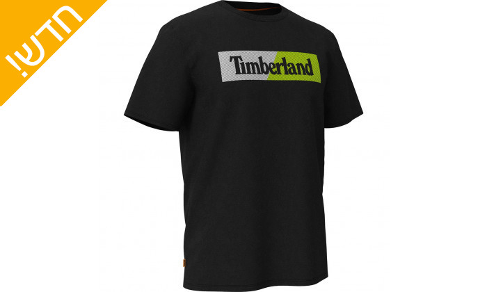 1 חולצת טי שרט קצרה לגבר טימברלנד Timberland בצבע שחור
