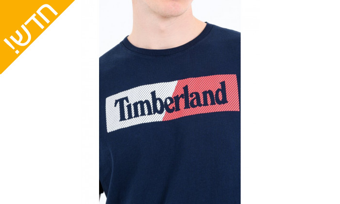 5 חולצת טי שרט קצרה לגבר טימברלנד Timberland בצבע כחול