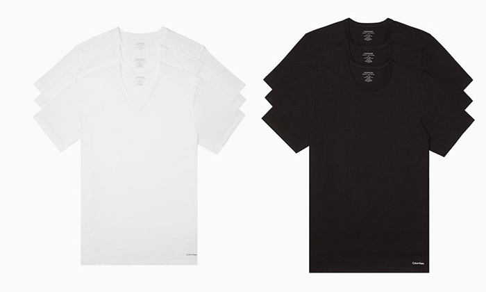1 מארז 3 חולצות לגברים 100% כותנה קלווין קליין Calvin Klein