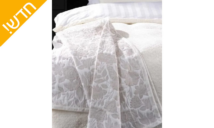 3 שמיכת קיץ למיטת יחיד או זוגית 100% כותנה ורדינון דגם בוקט