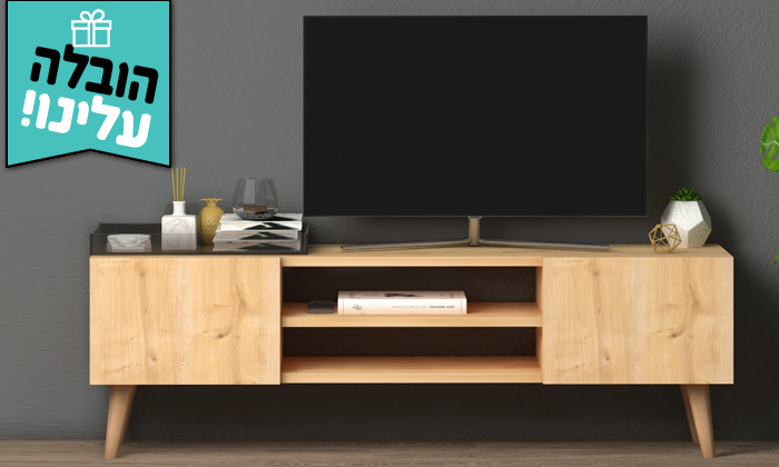 3 מזנון טלוויזיה רבדים דגם לירון במבחר צבעים - משלוח חינם