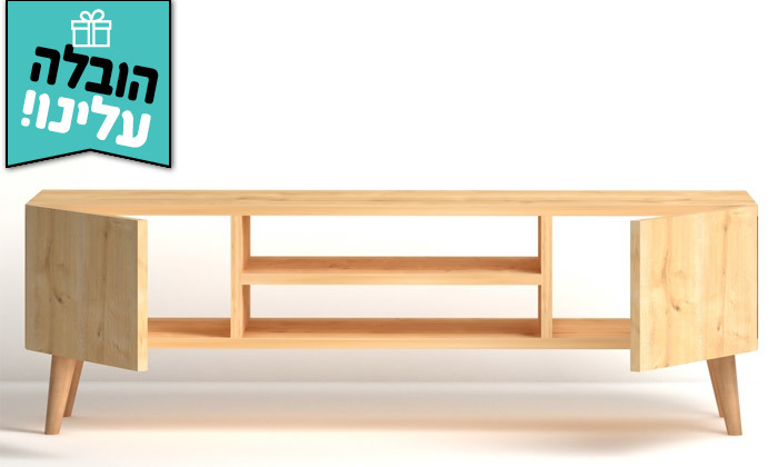 4 מזנון טלוויזיה רבדים דגם לירון במבחר צבעים - משלוח חינם